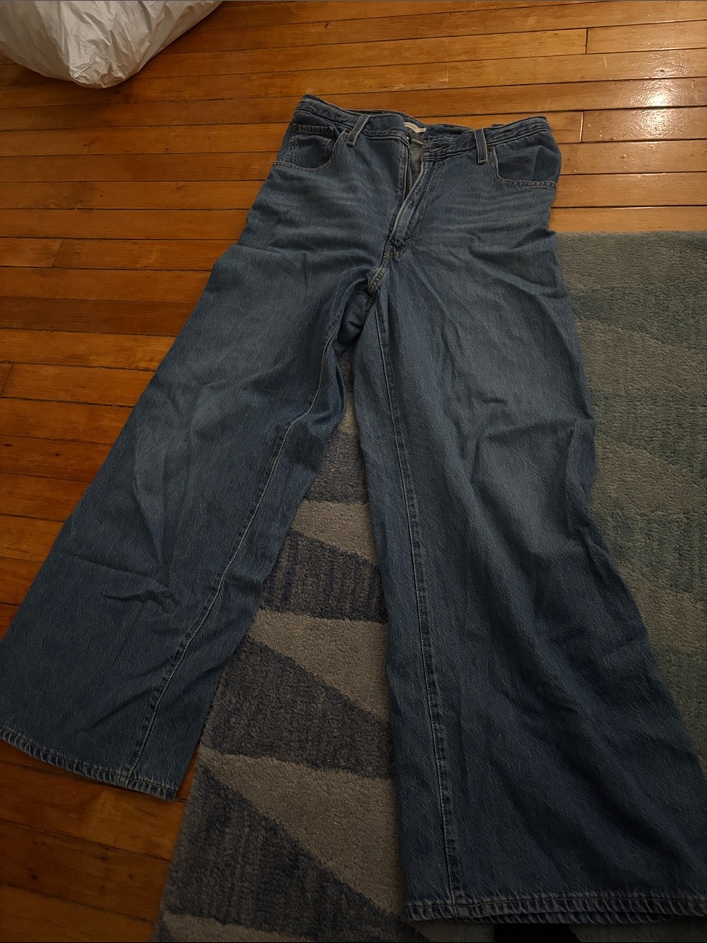 Levi’s clinch waist baggy Wide-Leg Women's Jeans - Dark Blue
